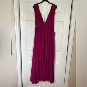 NEW Love X Design Berry Plunging V-Neck Maxi Dress